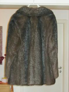 DAMEN NUTRIA PELZ JACKE IN KONFEKTIONSGRÖSSE 44-46 BZW. S
