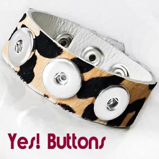 Donna Fedori Yes! Buttons Lederarmband für Click Buttons, Chunks, Druckknöpfe, g