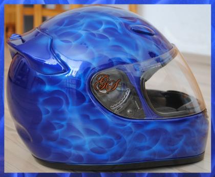 Airbrush! Helm-Design - Blue Flame!