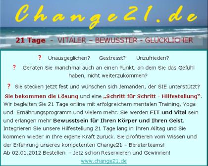 Change21 - 21 Tage für mehr Bewusstsein, Vitalität und Glück