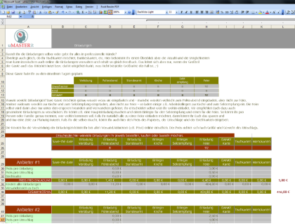 Die perfekte Excel-Datei für die Hochzeitsplanung