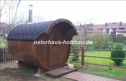 Fasssauna, Saunafass, Holzfasssauna, Aussensauna, Gartensauna, Saunabau, Sauna