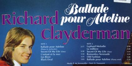 LP, Richard Clayderman – Ballade pour Adeline