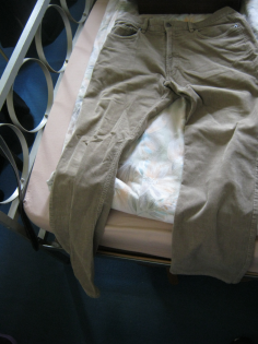 Beige Kordhose