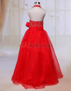 Satin Prinzessin Jugendweihekleid mit Gürtel - Mode-top