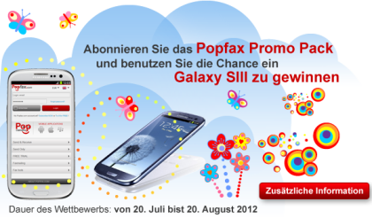 Neuer Sommer Wettbewerb von Popfax: erwerben Sie ein Abo und benutzen Sie die Ch