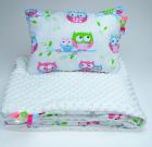 Babybettwäsche Babybettenset Minky Kissen 30x40cm Decke 75x100cm Baumwolle 2seit