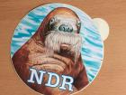 AUFKLEBER, STICKER: NDR - ANTJE, DAS WALROSS, sogar 12cm Durchmesser, sehr günst