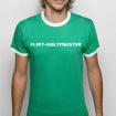 T - Shirt mit Aufschrift Flirtweltmeister