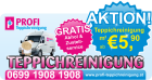 Gratis Abholung ab 6m²  PROFI TEPPICHREINIGUNG ab 5,90