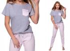 SENSIS HANNAH Pyjama Nachtwäsche lange Hose T-Shirt aus 100% Baum