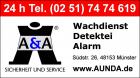 A & A Sicherheit und Service ® Sicherheitsdienst • Alarm- u. Sicherheitstechnik