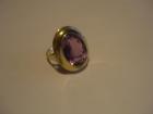 Damen Ring 585 Gelb Gold massiv , Amethyst