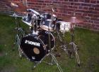 Gut erhaltenes, Sonor Schlagzeug/Drumset schwarz