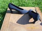 Pumps Gr: 37 dunkelblau Wildleder