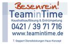 Haushaltsauflösungen Entrümpelungen TeaminTime Bremen