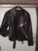 Schwarze BIKER-LEDERJACKE