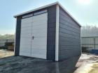 Blechgarage Garage Einzelgarage Metallgarage 3x3 m verzinkt mit Aufbau