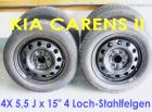 KIA Carens II 4STAHLFELGEN 5,5J x 15  4 Loch-Stahlfelge