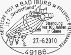 Sonderstempel anlässlich des 100. Jahrestages der Strandung des Zeppelin LZ 7 in