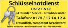 Schlüsselnotdienst Ratz Fatz 24 h