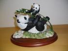 Franklin Mint Panda und Baby