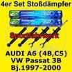 4er Set AL-KO Stoßdämpfer Top Road Gas (Audi A4 Sport/ VW Passat 3B)