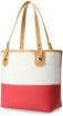 Damen Frühlings - Handtasche Shopper Bag zweifarbige Strandtasche