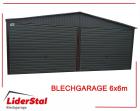 Blechgarage 6x6 Garage KFZ Lager Schuppe RAL7016 | mit Aufbau verzinkt Stahl