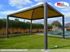 Pavillon 5x6 Überdachung Sonnenschutz Festzelt Pvc Terrassendach Pergola Terrass