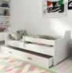 Bett Babybett Kinderbett Juniorbett 160x80 Lattenrost 10 Leisten Schublade Weiß 