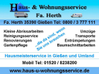 Umzüge / Entrümpelung in Gießen und Umland  Tel:0800/3777111