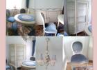 Original Schleiflack Chippendale Möbel Eszimmer.. Shappy Chic.