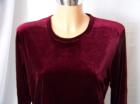 Dunkelroter Samt-Velours Pullover Damenpullover Pullover bordeaux 42 44