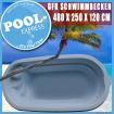 GFK Schwimmbecken Pool Lichtblau 4,80 m x 2,50 m x 1,20 m Vollisoliert Neuware!