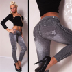 Leggings in crazy Wash Jeans Optik