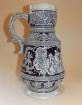 Original Alt-Grenzau 1894 W German Kobalt Blau+Grey Pitcher-30x16  