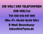 Telefonistin Job Heimarbeit Arbeit Lübbenau und ü-all 100% Homeoffice Verdienst 
