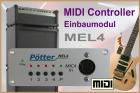 MIDI Controller Einbaumodul für Gitarren-, Bass- Verstärker