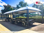 Pavillon 7x7 Überdachung Pagodenzelt Festzelt Pvc Terrassendach Pergola Terrasse