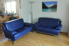 2 Stück 2-Sitzer Sofas, blau