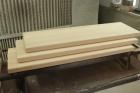 HOLZTREPPENSTUFEN STUFEN HOLZBELEG BETON BUCHE HOLZ UNBEMALT 95x28x4cm