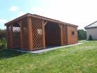 GARTENHAUS GARTENLAUBE KLEBEDACH MIT HOLZ HANNOVER 2in1 7x4m