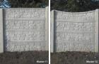 Betonzaun Gartenmauer aus Beton verschiedene Muster einseitig Pfosten 1, 5m 2, 0
