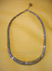 Elegantes Collier aus gestricktem Silber 925