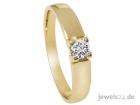 Solitaire Diamantring mit lupenreinem Brillant und Gold günstig  vom Hersteller